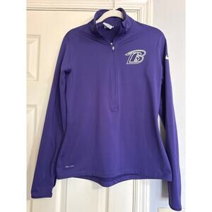 Women’s NFL Nike Dri-Fit Baltimore Ravens Purple Quarter Zip Pullover, Large
